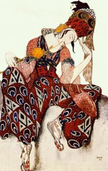 Leon Bakst : The ballets russes program published by comoedia illustre nijinsky in peri